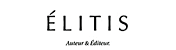 Das Logo von ÉLITIS. Es zeigt den Namen "ÉLITIS" in schwarzer, serifenloser Großschrift mit einem Akzent über dem 'E'. Darunter steht in kleinerer, kursiver Schrift der Zusatz "Auteur & Editeur".