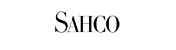 Das Logo von SAHCO. Es zeigt den Namen in schwarzer Schrift, wobei das 'A' leicht kleiner und tiefer sitzt als die anderen Buchstaben.