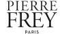 Logo von Pierre Frey. Weißer Untergrund mit schwarzem Schriftzug: "PIERRE FREX PARIS".